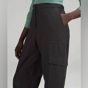 Lululemon Light Cargo Pocket High Rise Wide Leg Grey Pants - Women’s Size 26